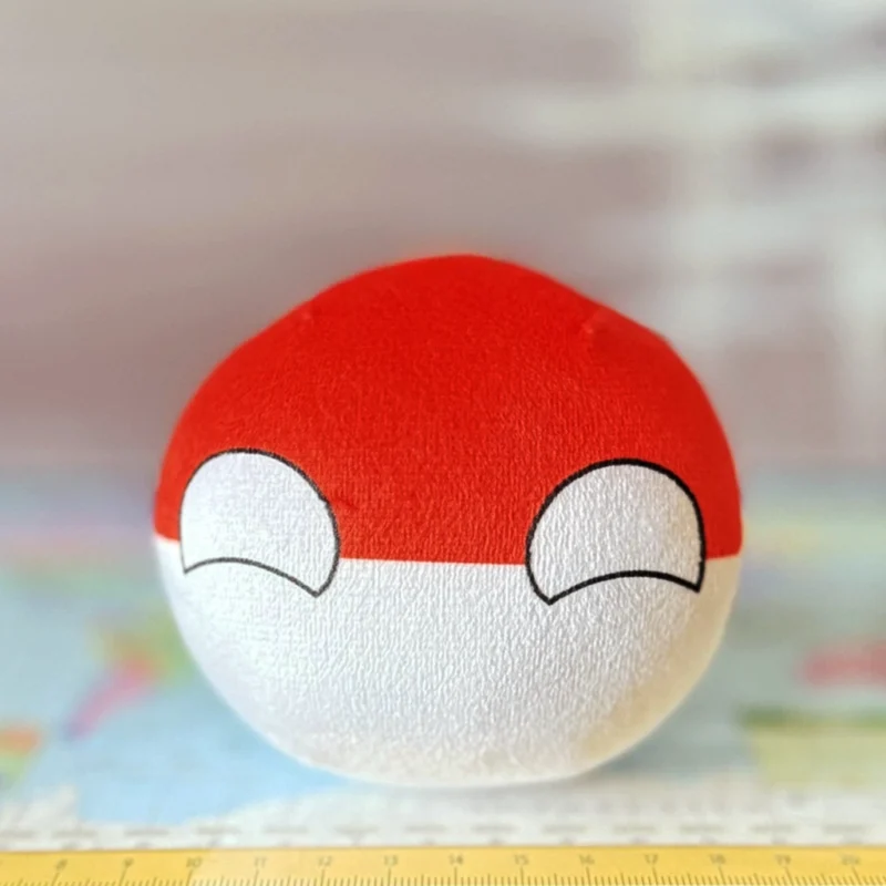 Poland Countryball plushie, side view