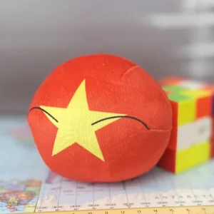 Vietnam Countryball plushie, front view