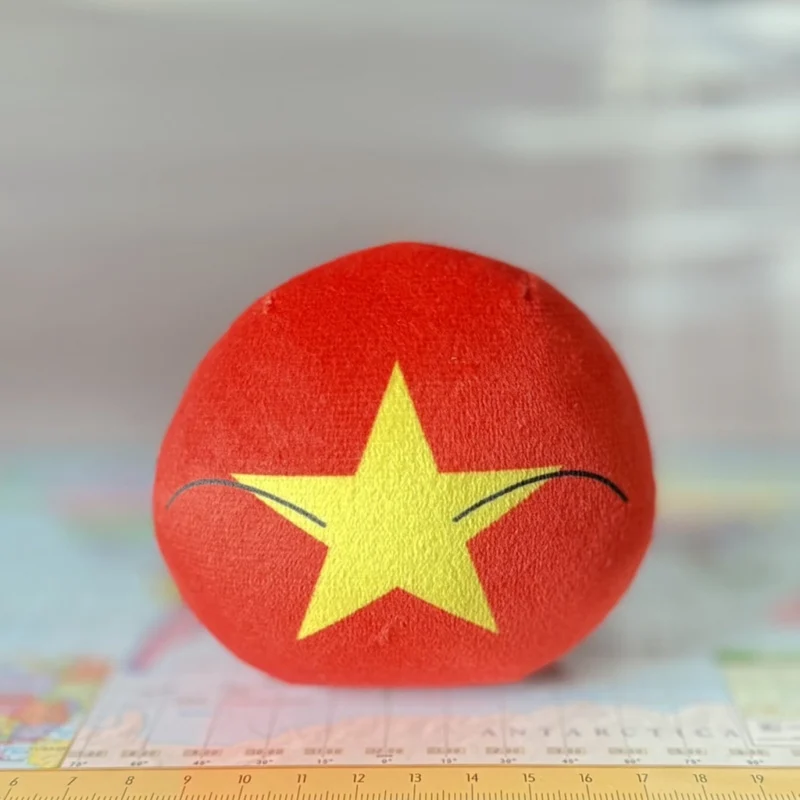 Vietnam Countryball plushie, side view
