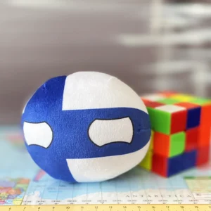 Finland Countryball plushie, front view