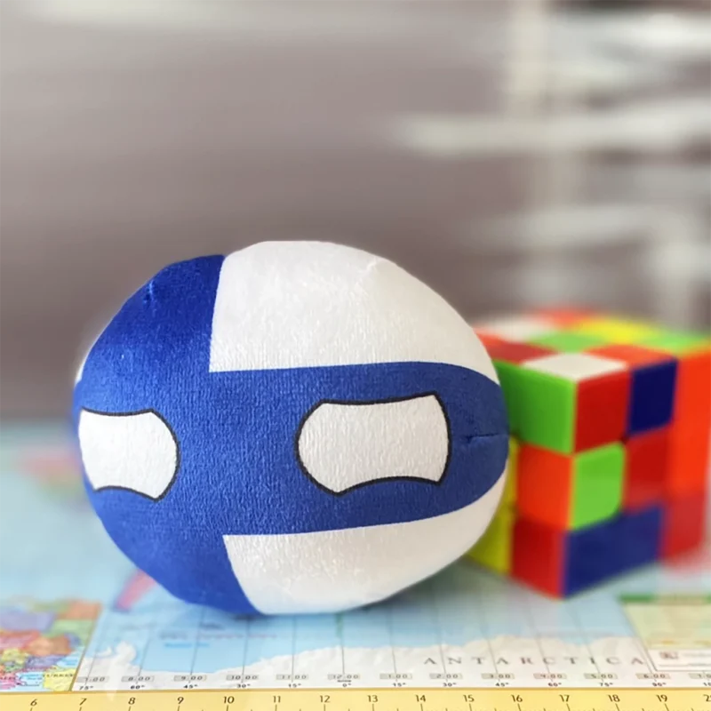 04-Finland-4-inch-1 V2 Finland Countryball plushie, front view
