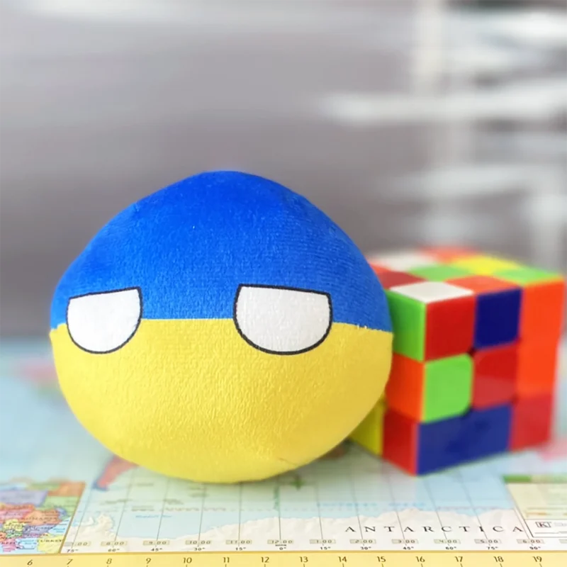 Ukraine Countryball plushie, front view