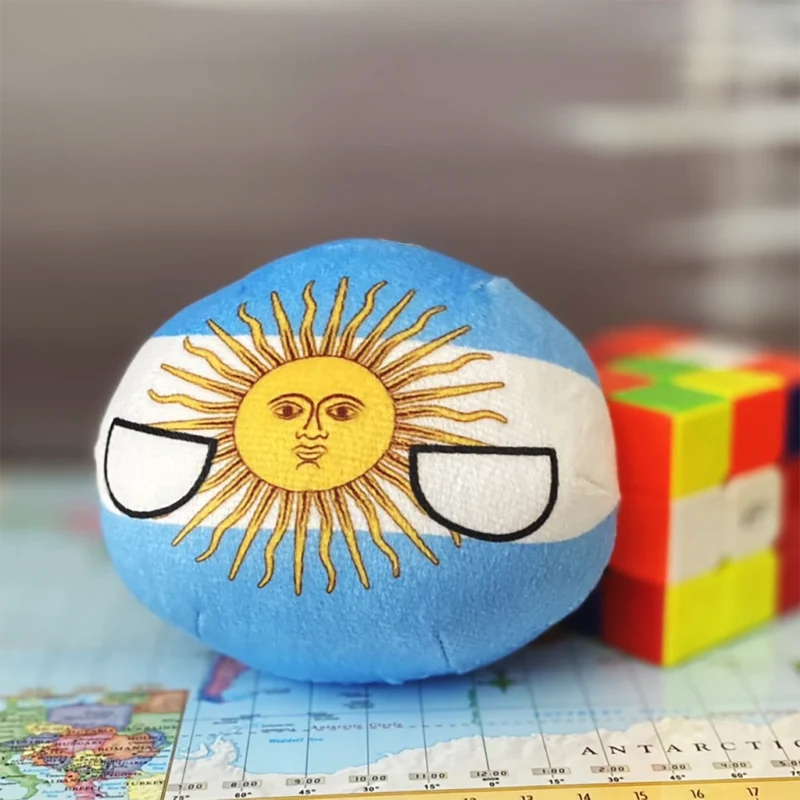 Argentina Countryball plushie, front view