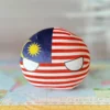 05-Malasia-4-inch-2 V2 Malaysia Countryball plushie, side view