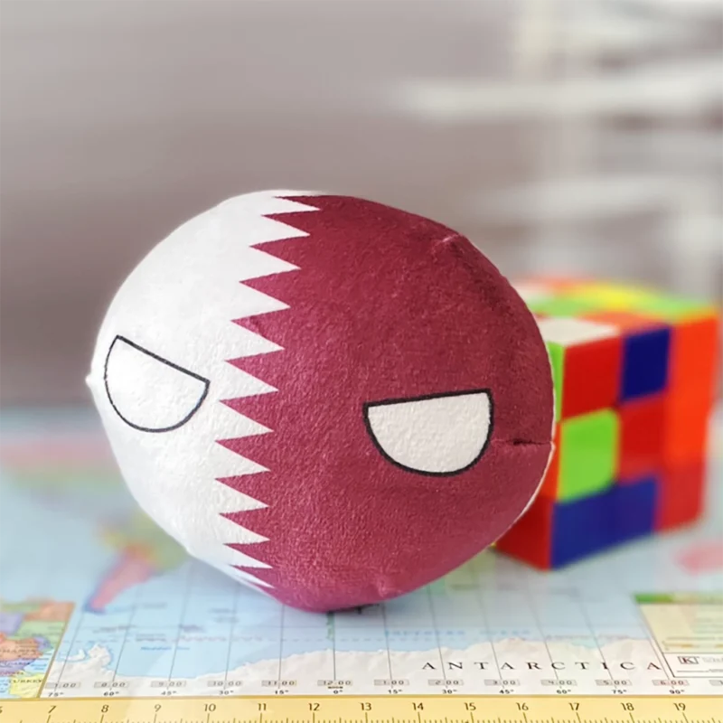 05-Qatar-4-inch-1 V2 Qatar Countryball plushie, front view