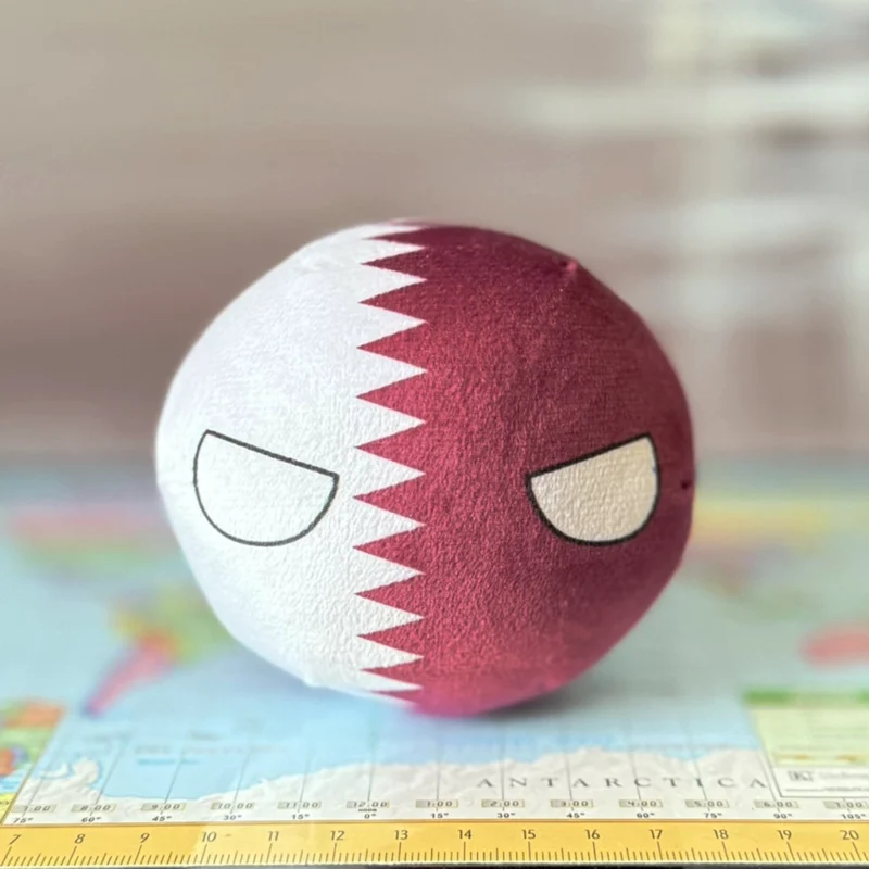 05-Qatar-4-inch-2 V2 Qatar Countryball plushie, side view