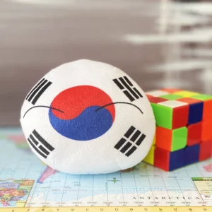 South Korea Countryball plushie, front view