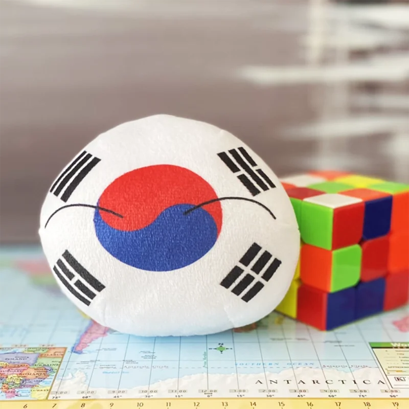 South Korea Countryball plushie, front view