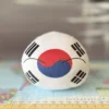 South Korea Countryball plushie, side view