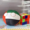 Dubai Countryball plushie, front view