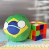 Brazil flag plush 4 inch Countryball