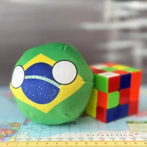 Brazil flag plush 4 inch Countryball