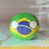 Brazil Countryball plushie, side view