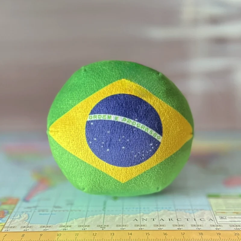 Brazil Countryball plushie, back view