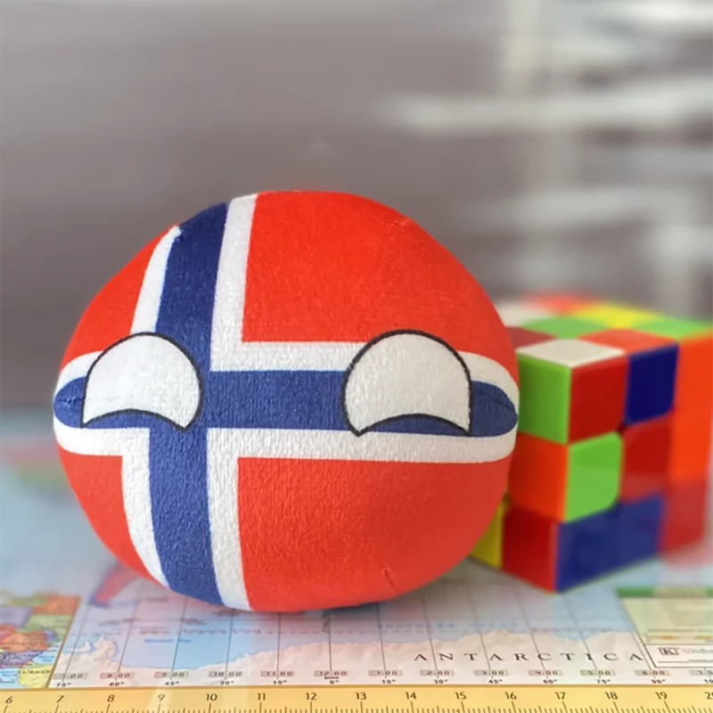 Norway Countryball plushie, front view