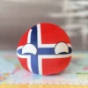 Norway Countryball plushie, side view