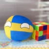 06-Sweden-4-inch-1 V2 Sweden Countryball plushie, front view