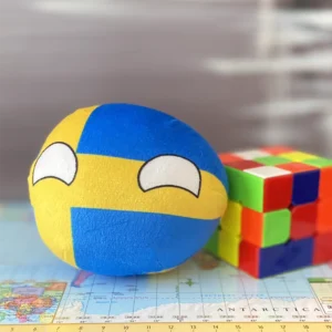 Sweden Countryball plushie, front view