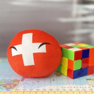 Switzerland Countryball plushie, front view