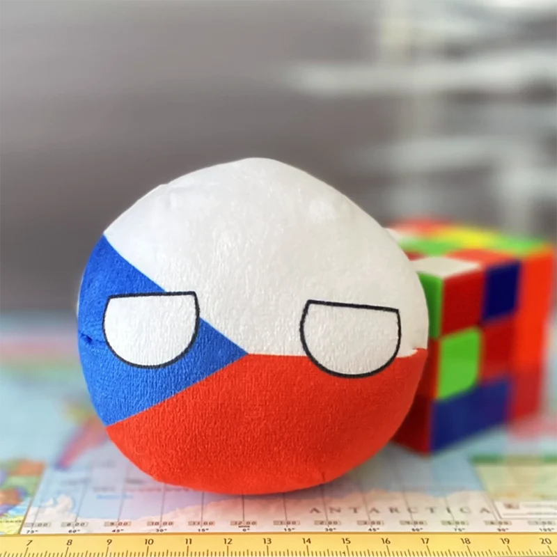 Czech Republic Countryball plushie, front view