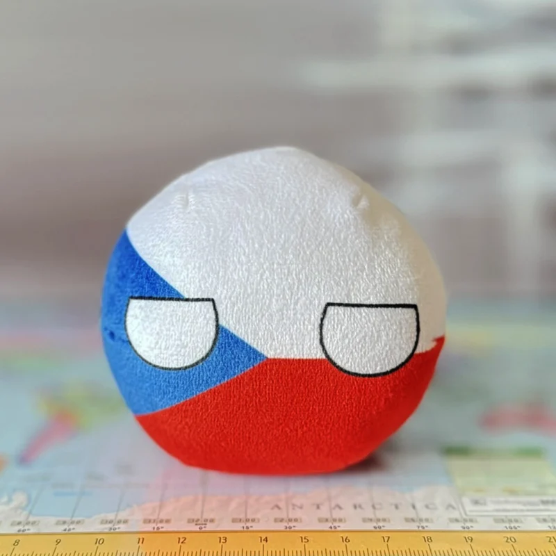 Czech Republic Countryball plushie, side view