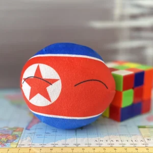 North Korea Countryball plushie, front view