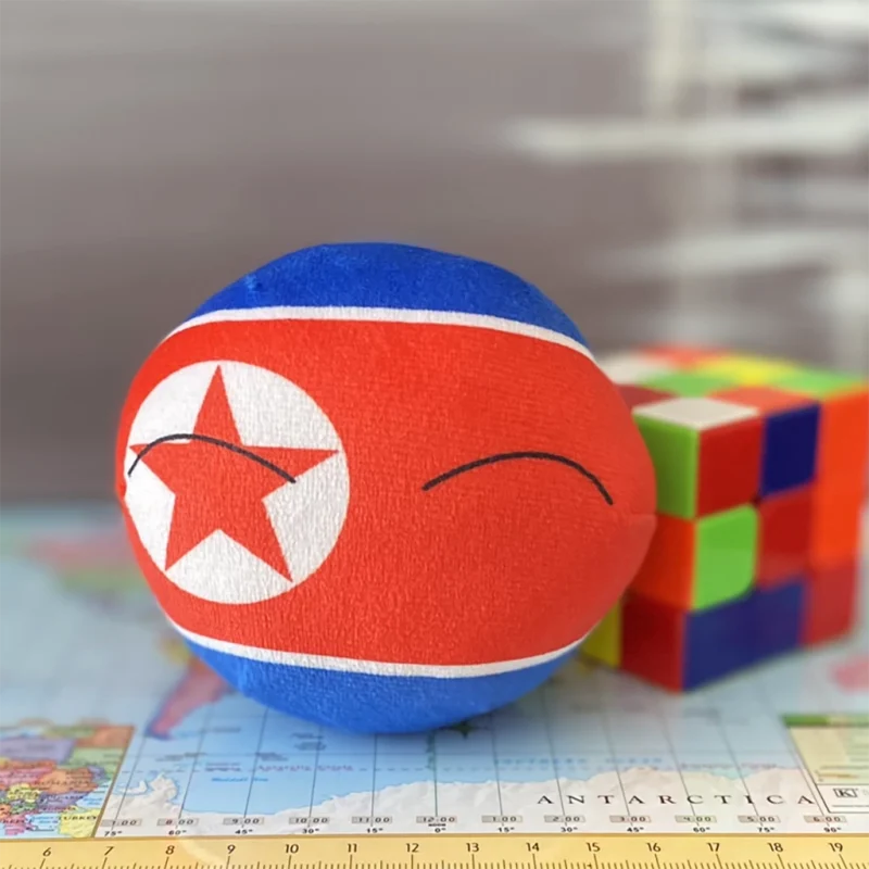 North Korea Countryball plushie, front view