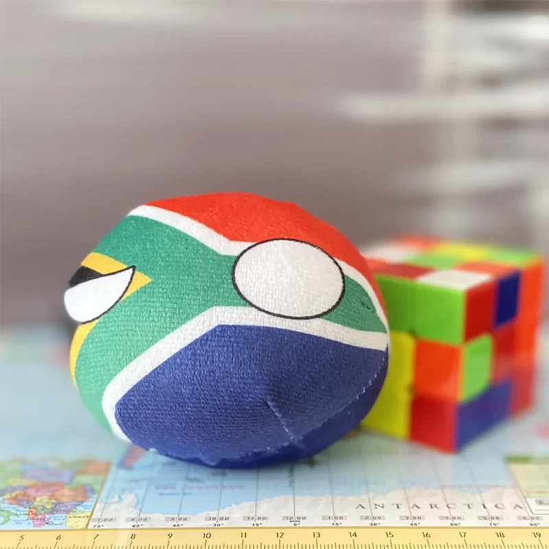 South Africa Countryball plushie, front view