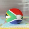 South Africa Countryball plushie, side view