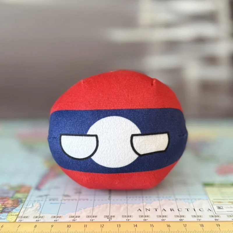 Laos Countryball plushie, side view