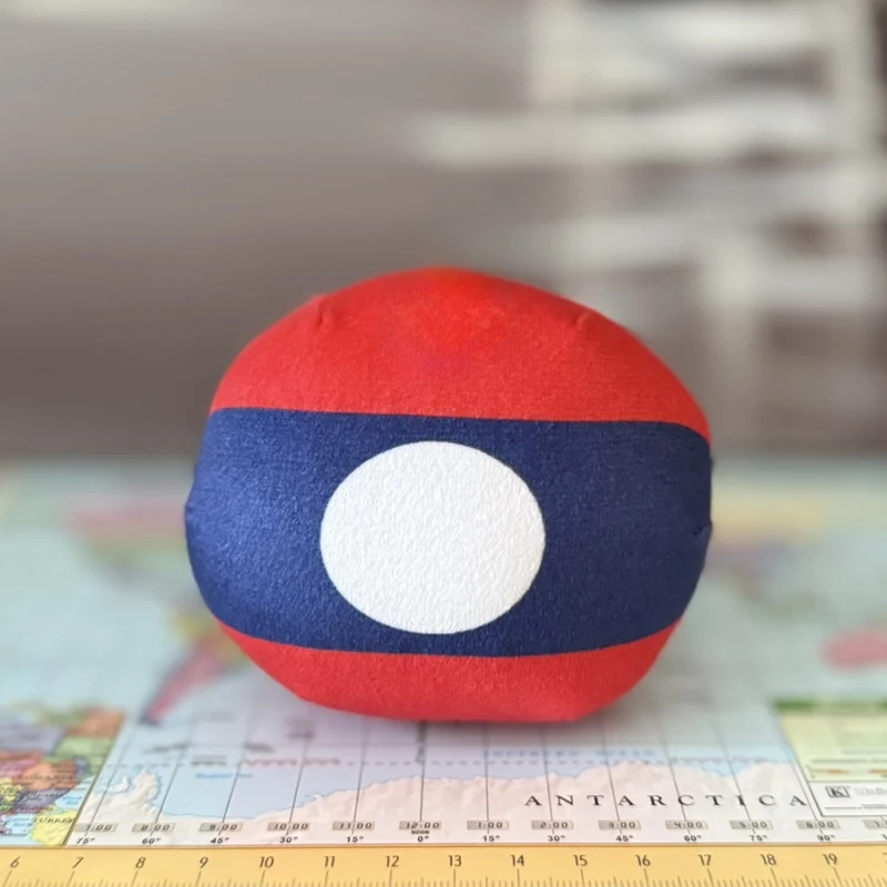 Laos Countryball plushie, back view