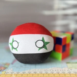 Syria Countryball plushie, front view