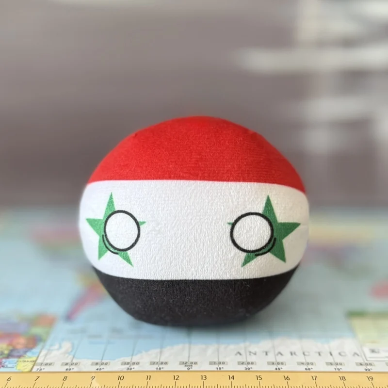 Syria Countryball plushie, side view