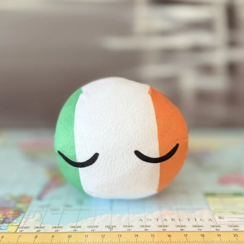 Ireland Countryball plushie, side view