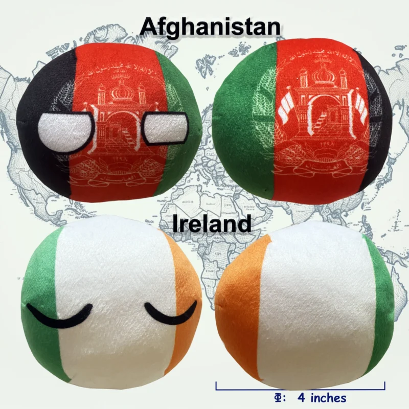 6PC: Lebanon, Palestine, Afghanistan, Belarus, Ireland, Yemen, arranged product view