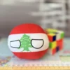 Lebanon Countryball plushie, front view