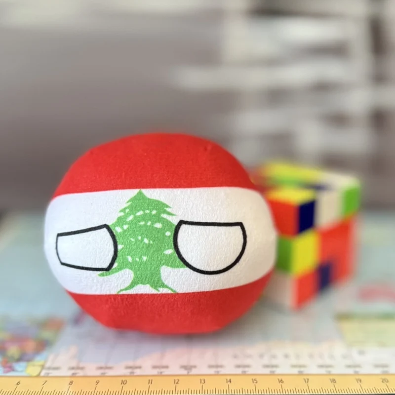 Lebanon Countryball plushie, front view