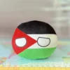 Palestine Countryball plushie, side view