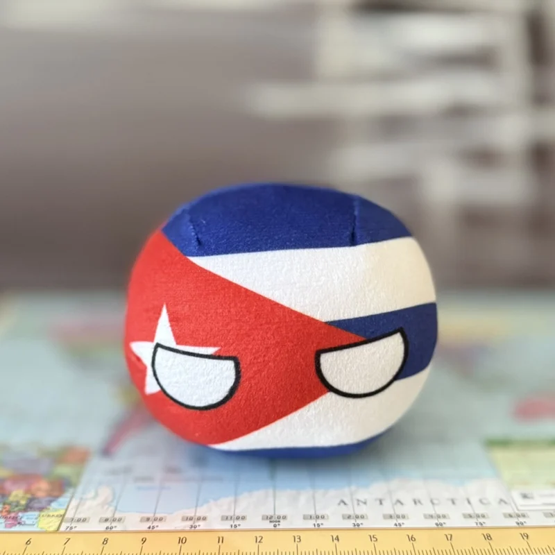 Cuba Countryball plushie, side view