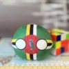 Dominica Countryball plushie, front view
