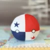 Panama Countryball plushie, side view