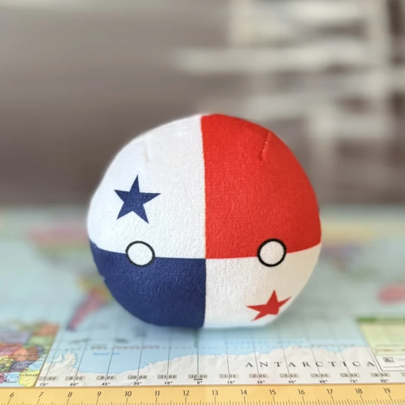Panama Countryball plushie, side view