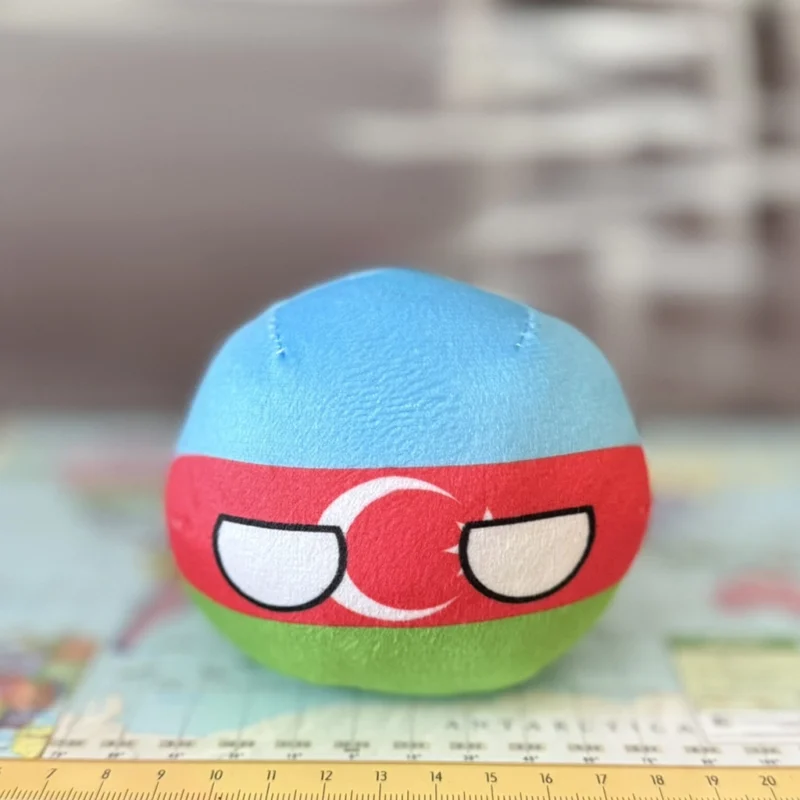 Azerbaijan Countryball plushie, side view