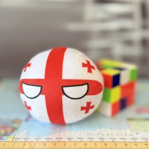 Georgia Countryball plushie, front view