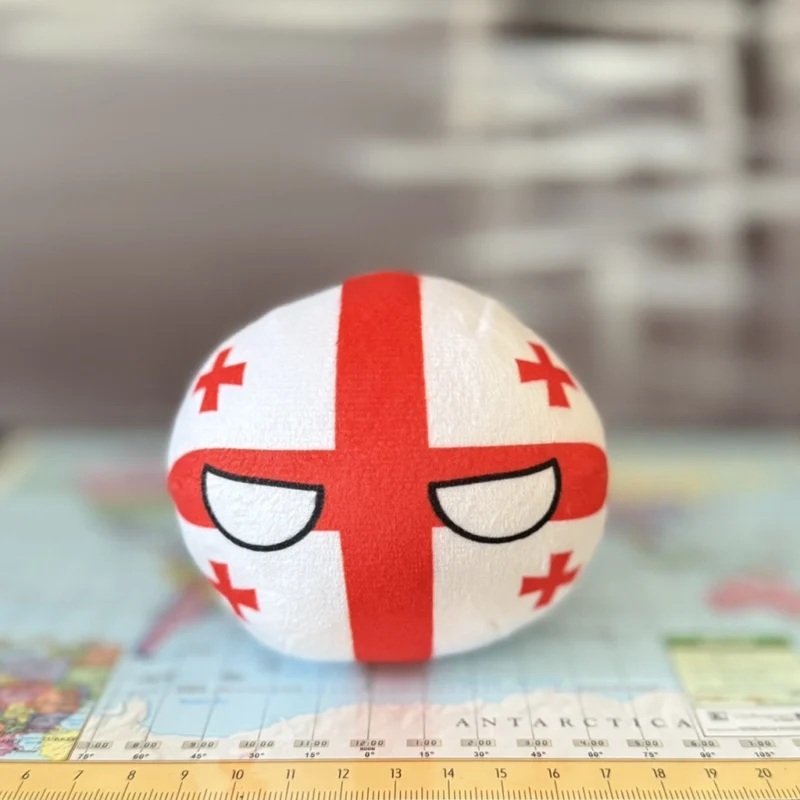 Georgia Countryball plushie, side view