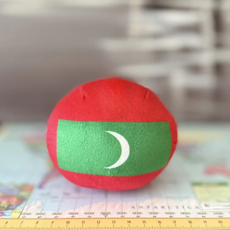 Maldives Countryball plushie, back view