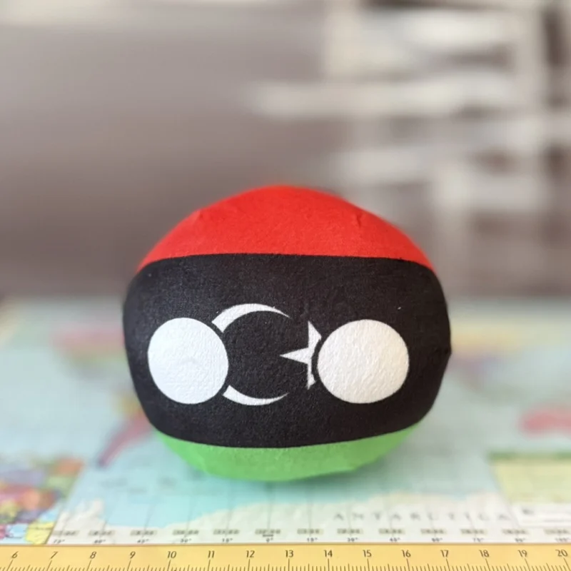 Libya Countryball plushie, side view
