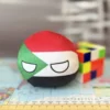 Sudan Countryball plushie, front view