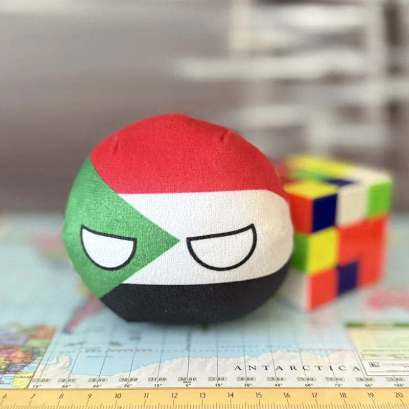 Sudan Countryball plushie, front view