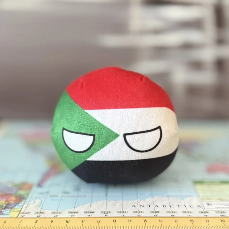 Sudan Countryball plushie, side view